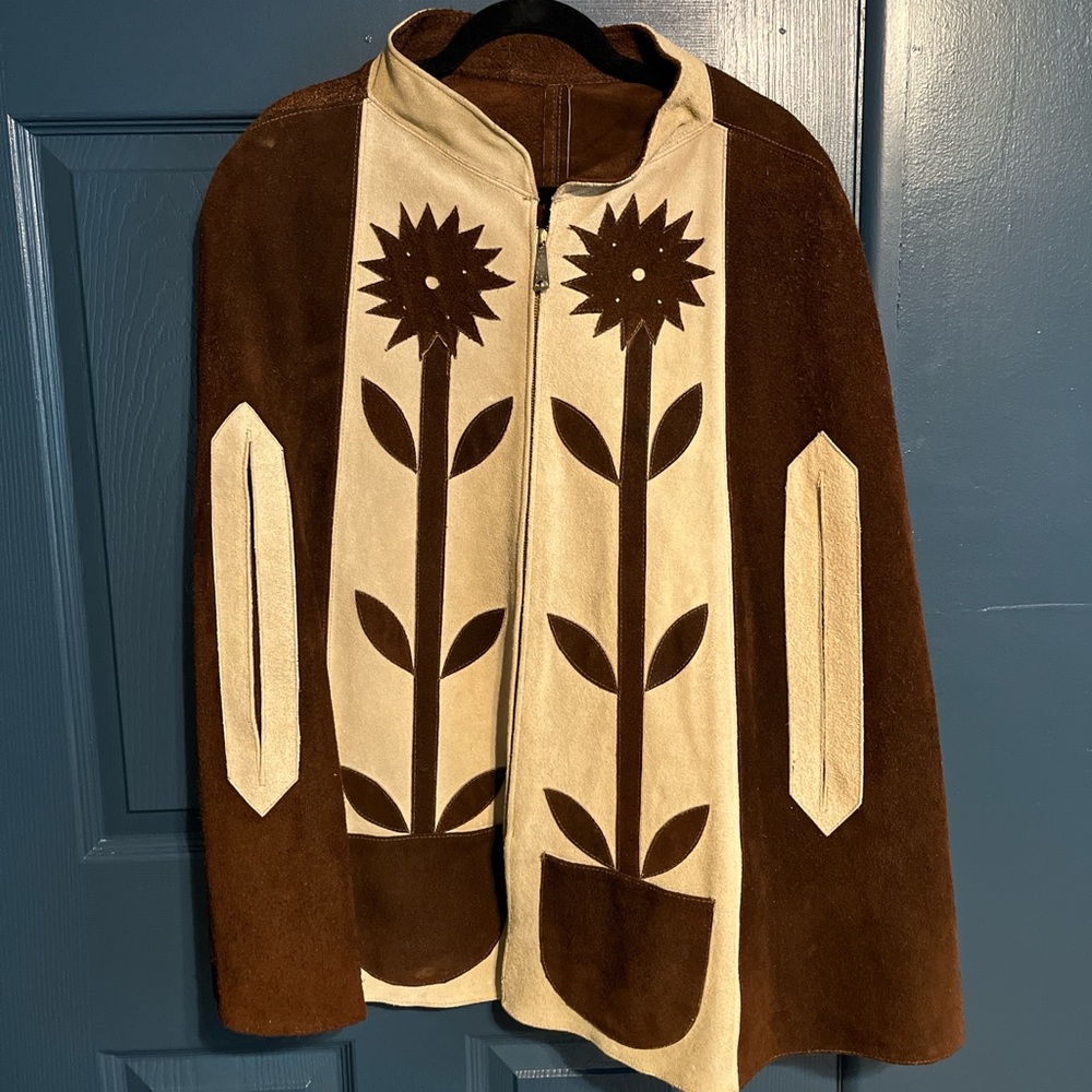 Vintage Suede Cape